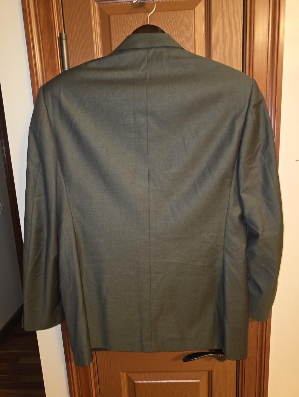 Canali EU 54R / US 44R Loro Piana Tasmania IWS Super 120s Olive Wool Suit - Picture 5 of 12